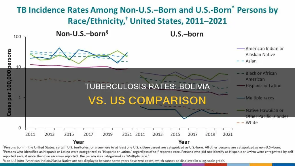 does bolivia have lower rates of tuberculosis than the us