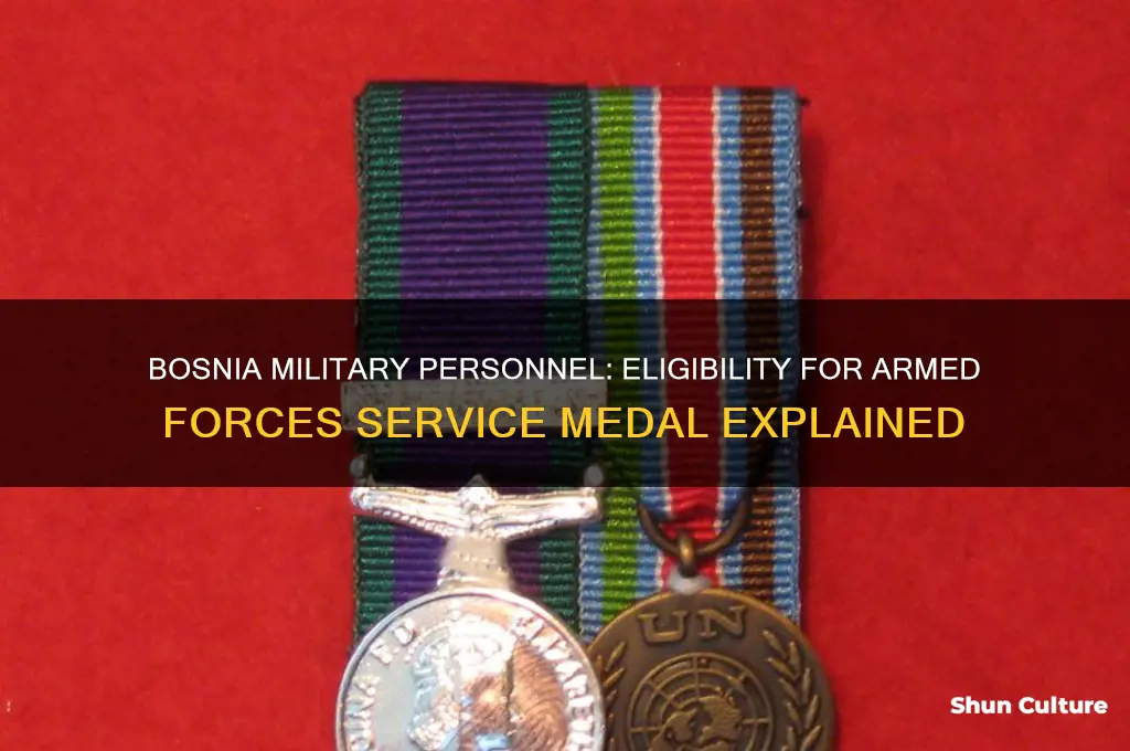 does bosnia military personnel receive the armed forces service medal