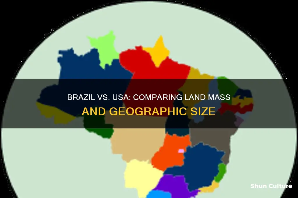 does brazil have more land mass than the united states