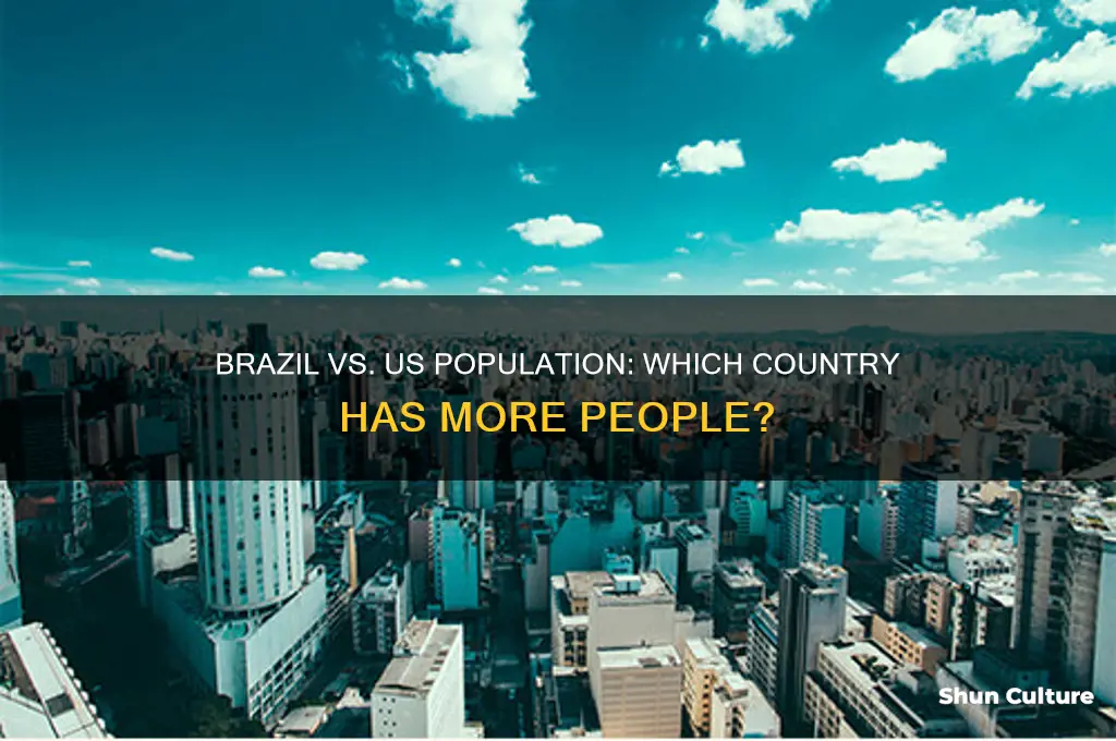 does brazil have more people than us