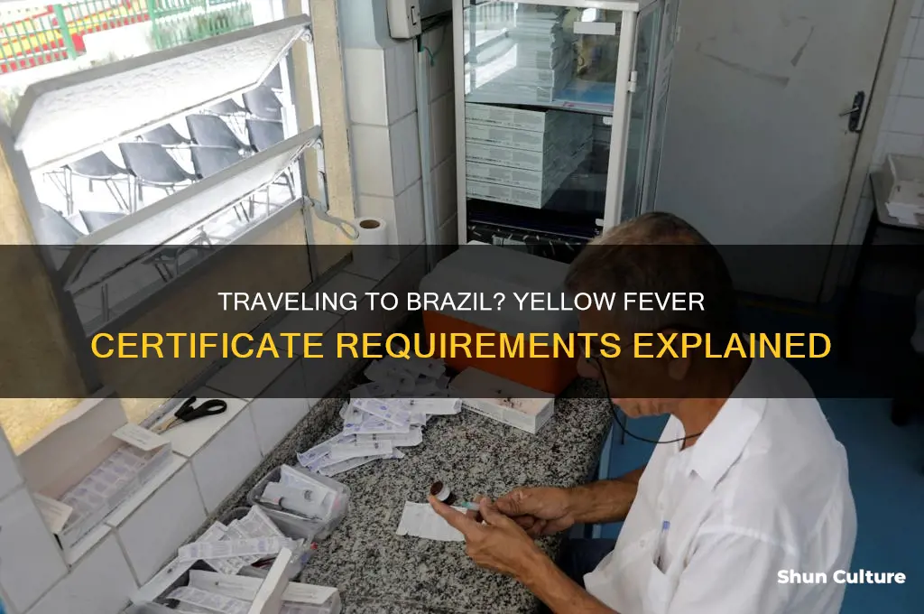 does brazil require a yellow fever certificate