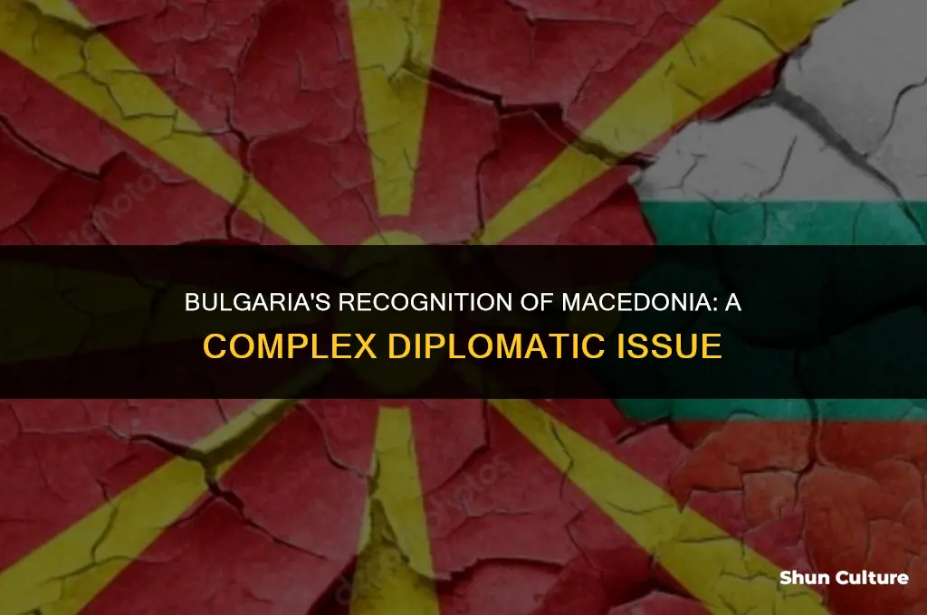 does bulgaria recognize macedonia