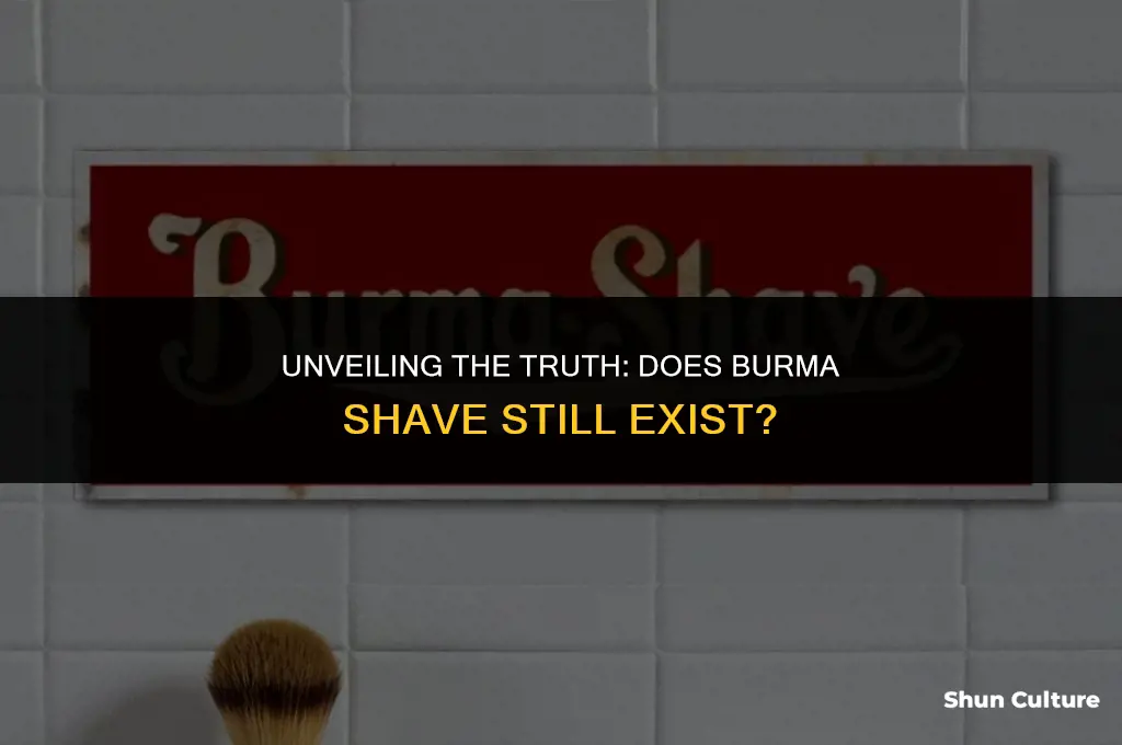 does burma shave still exist