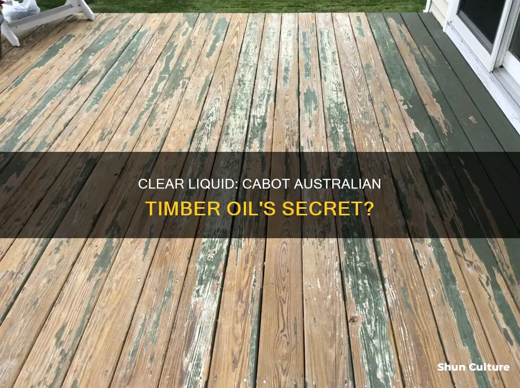 does cabot australian timber oil make a clear liquid