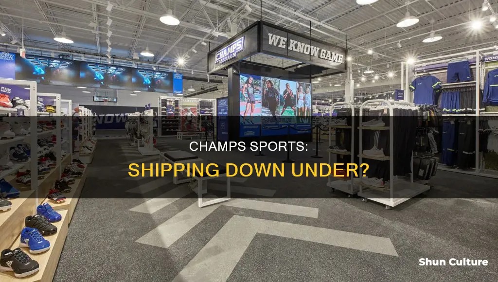 does champs sports ship to australia