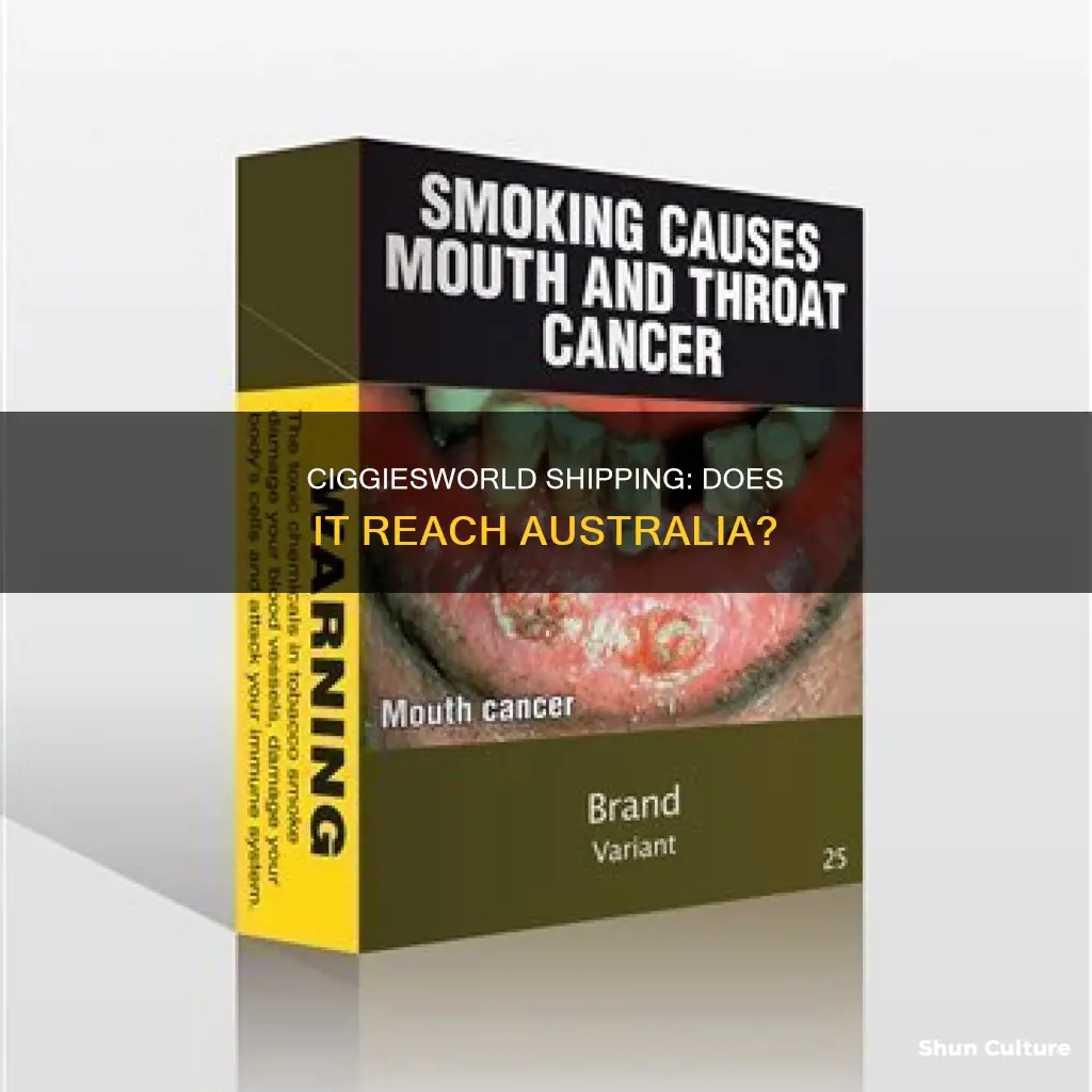 does ciggiesworld ship to australia