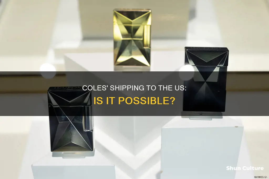 does coles in australia ship to the us