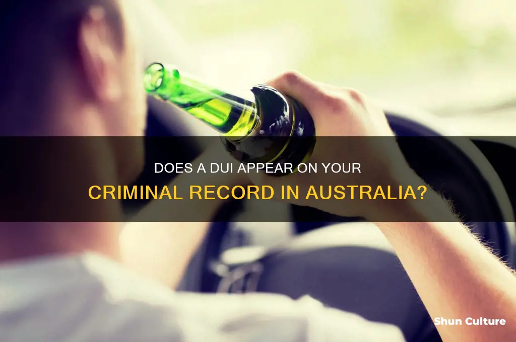 does dui go on criminal record australia