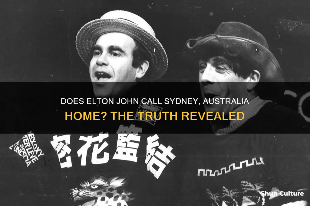 does elton john live in sydney australia