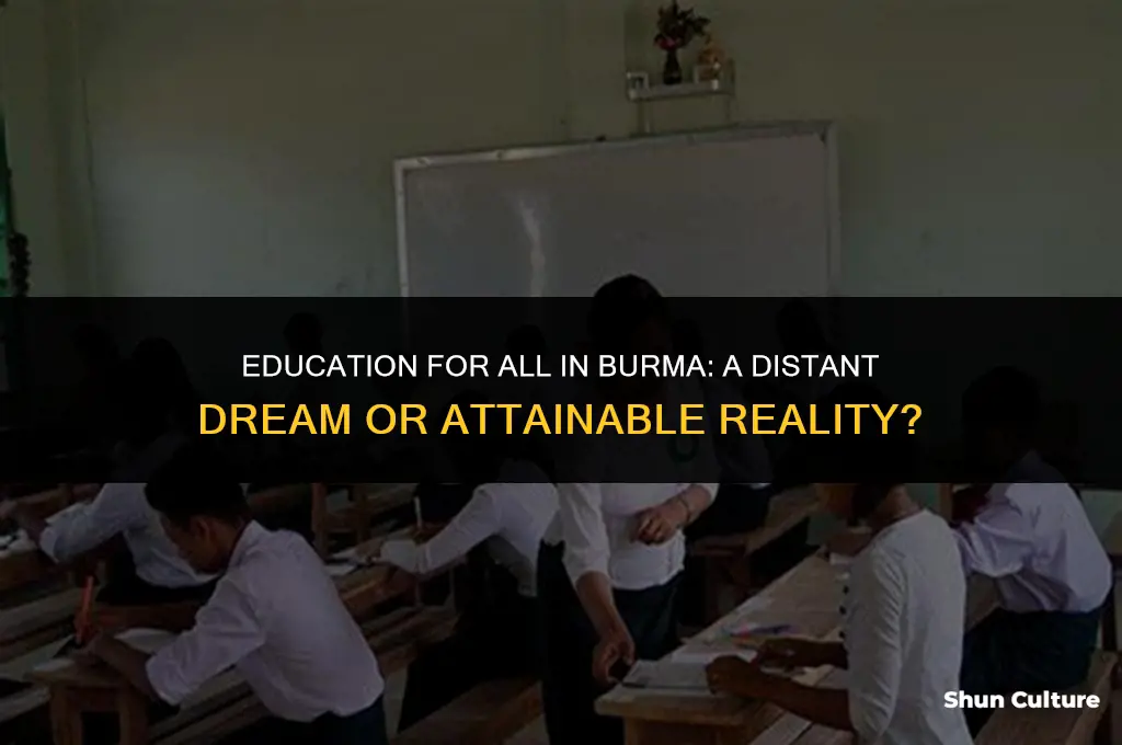 does everyone have right education in burma