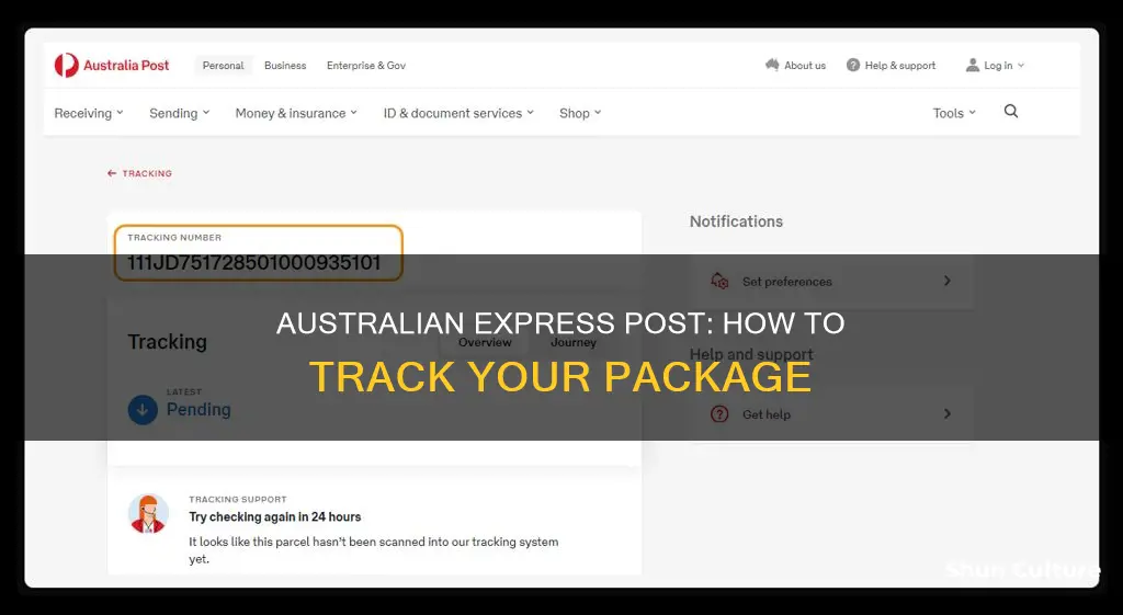 does express post in australia have a tracking number
