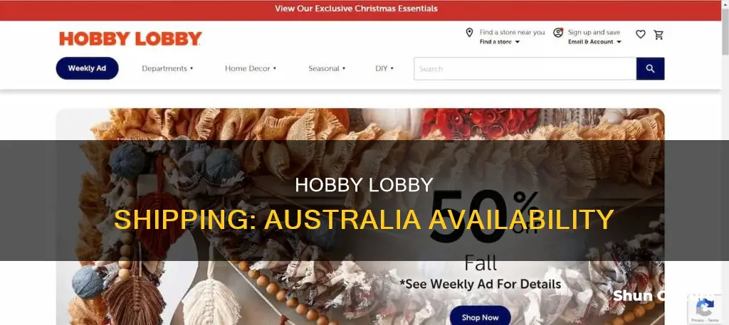 does hobby lobby ship to australia