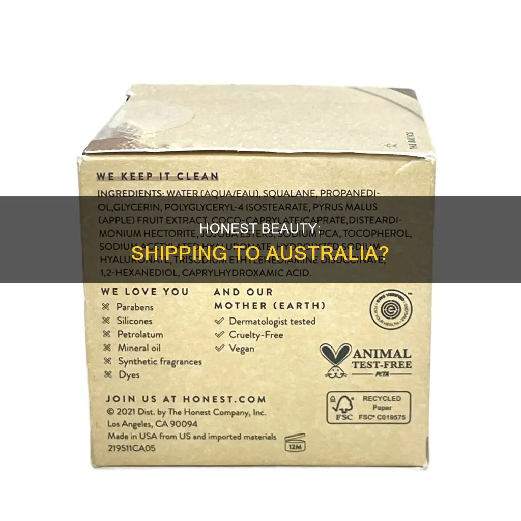 does honest beauty ship to australia