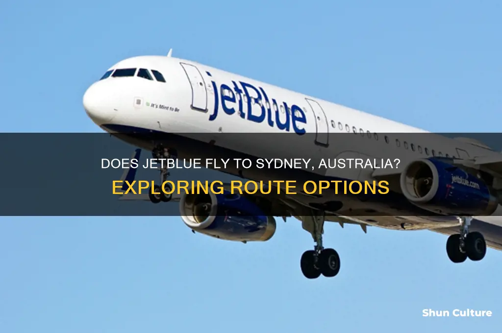 does jetblue fly to sydney australia
