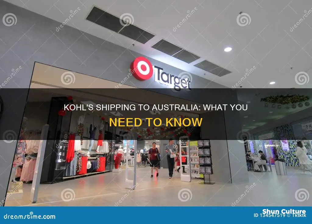 does kohls ship to australia
