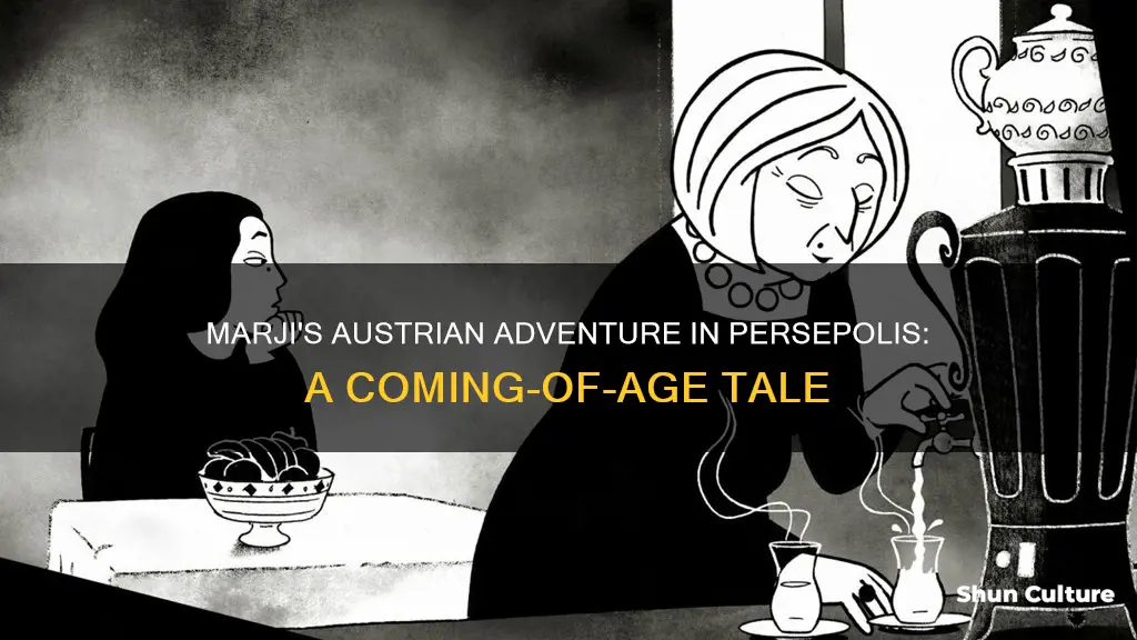 does marj go to austria in persepolis