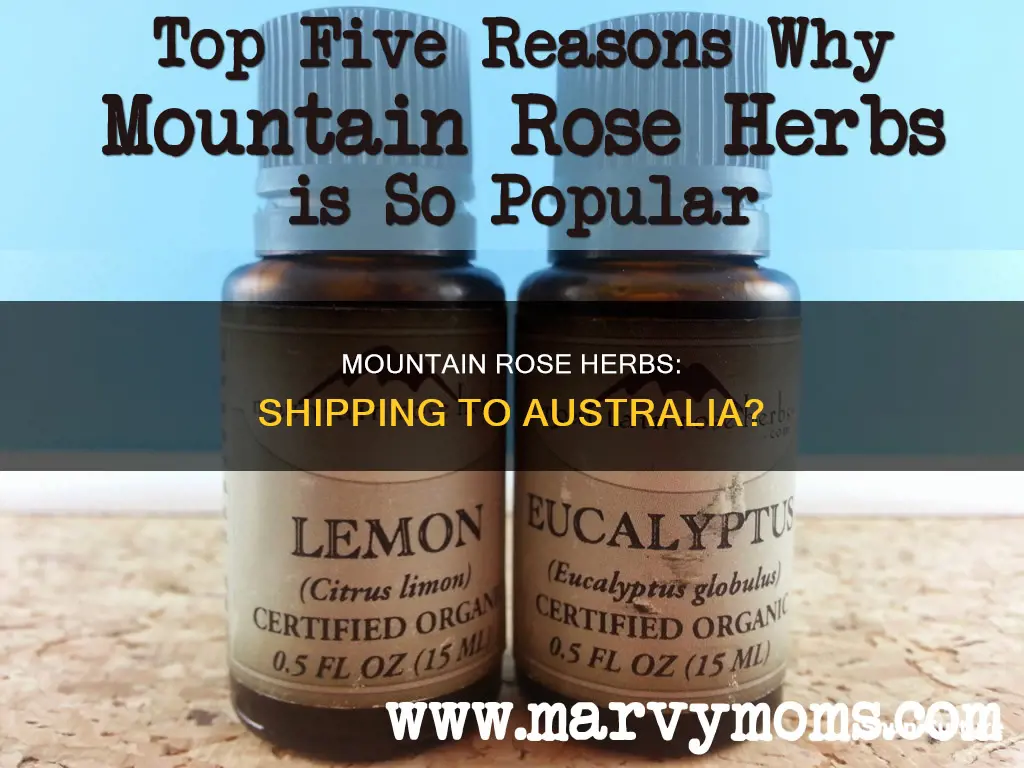 does mountain rose herbs ship to australia