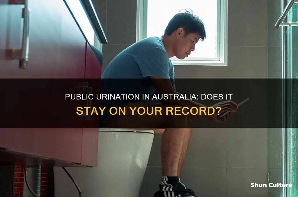 does public urination go on your record in australia
