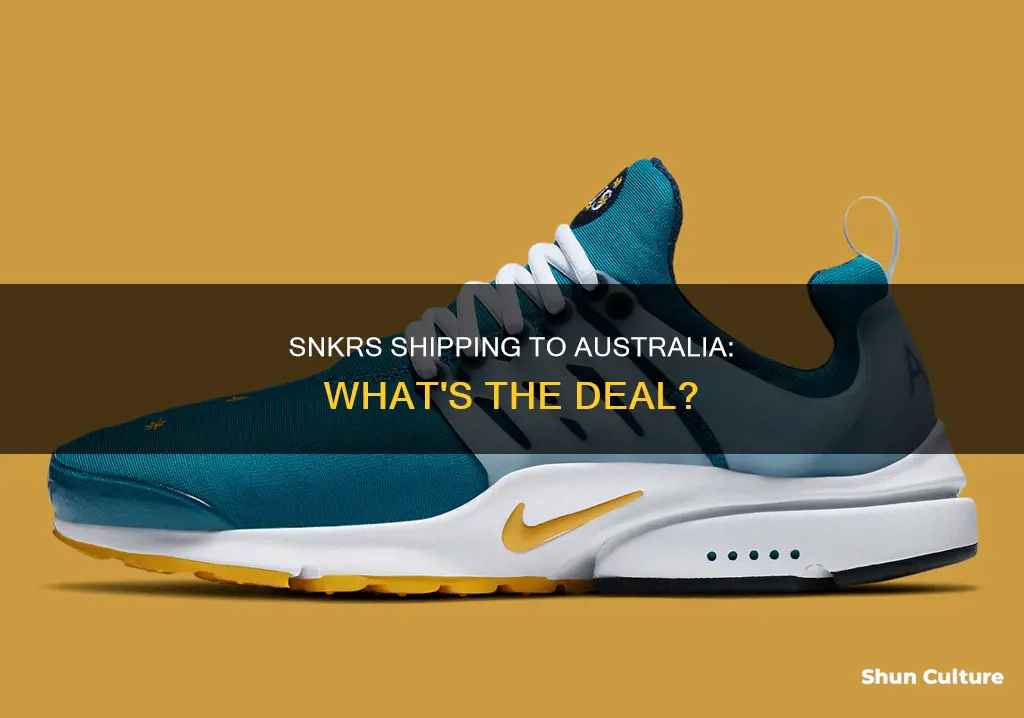 does snkrs ship to australia