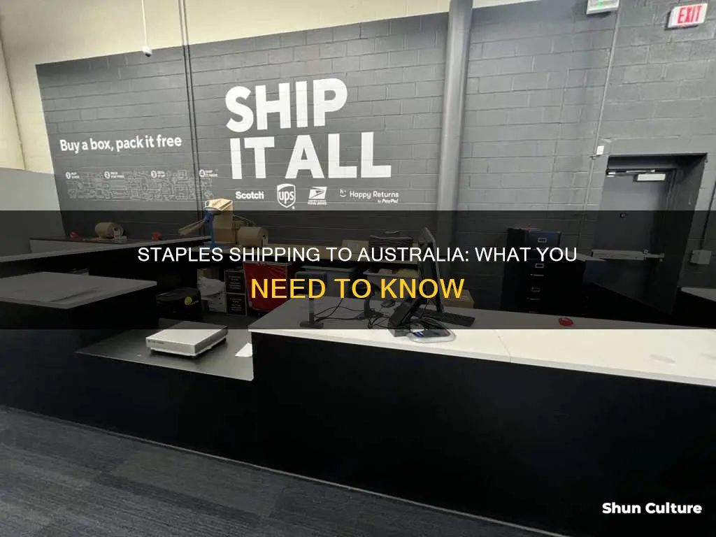 does staples ship to australia