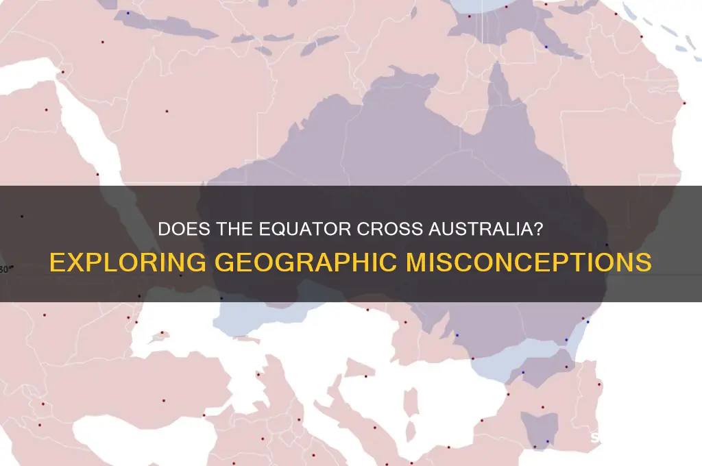 does the equator go through australia