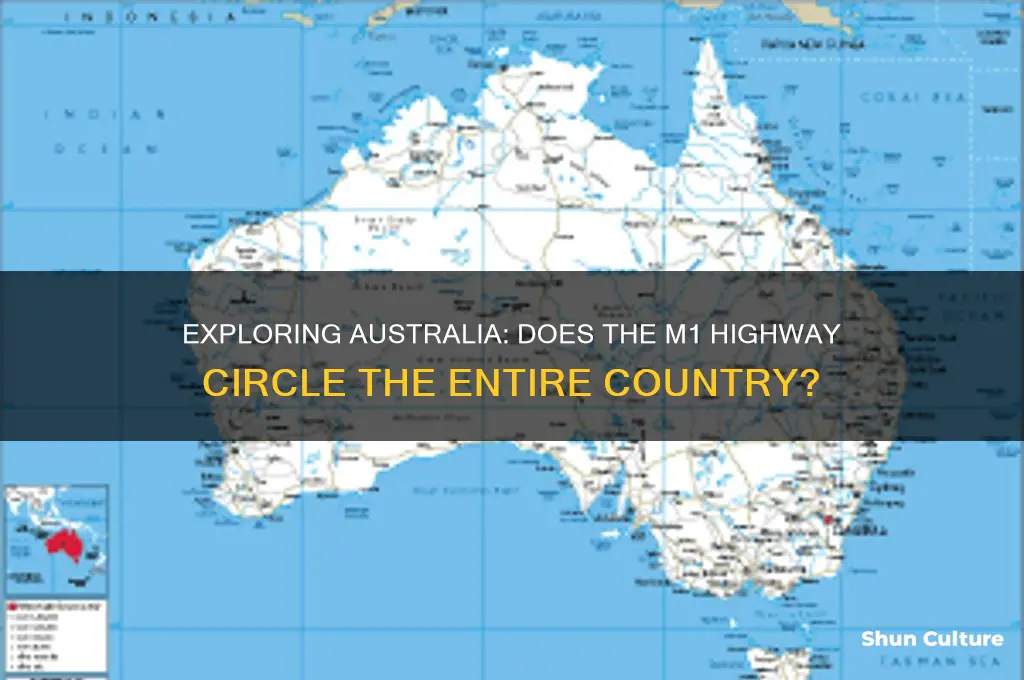 does the m1 go all around australia