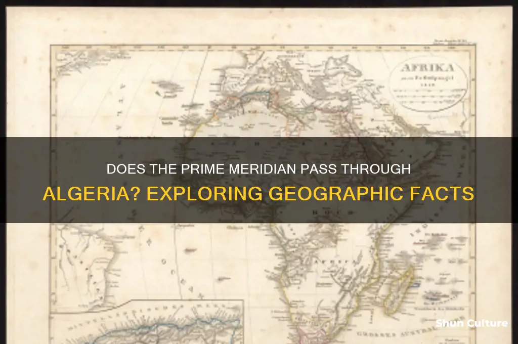 does the prime meridian pass through algeria