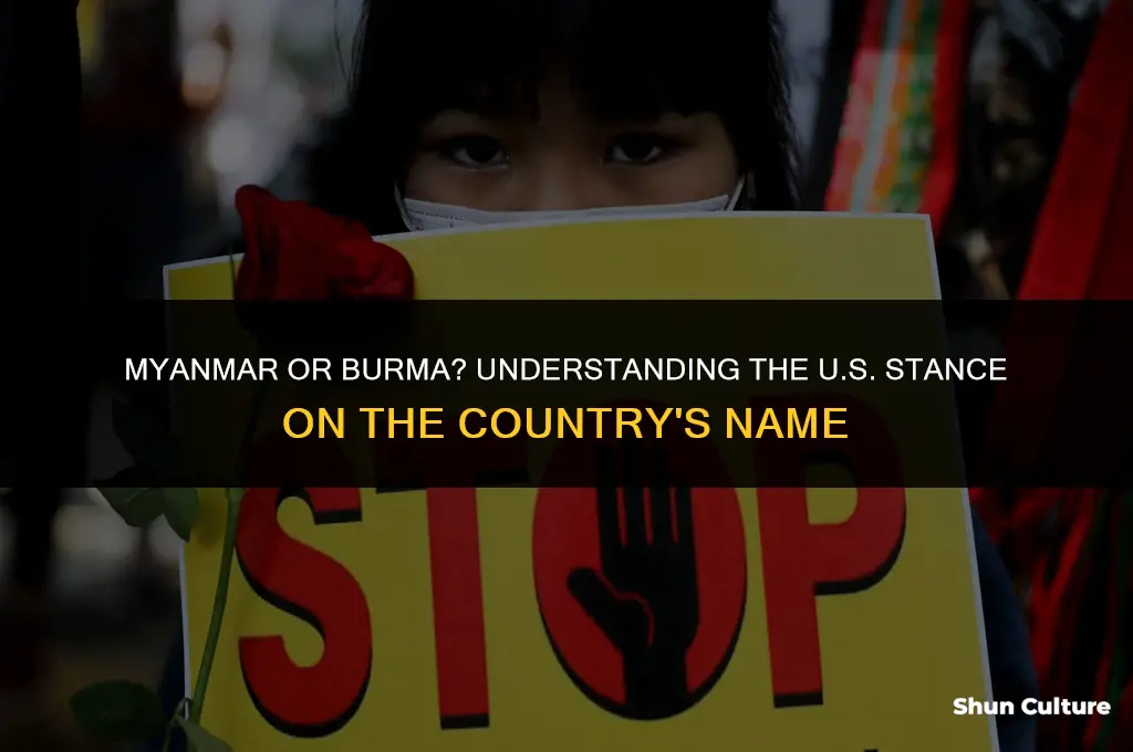 does the u.s recognize burma or myanmar