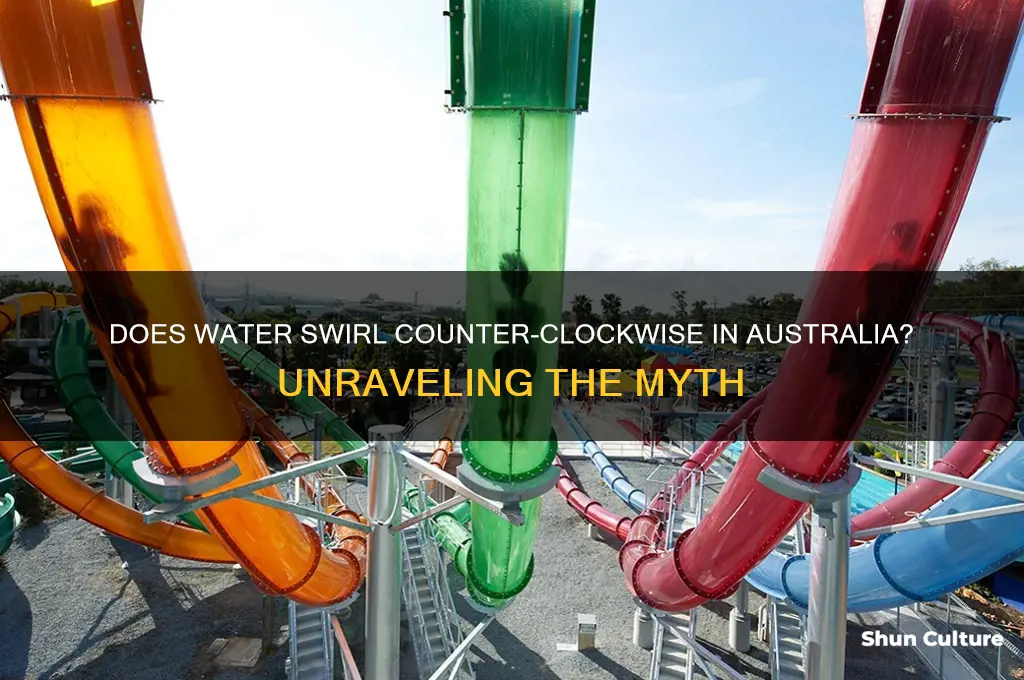 does the water go counter clockwise in australia