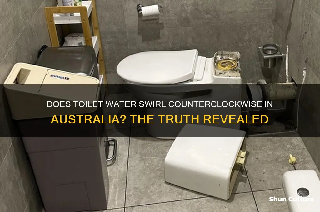 does toilet water go backwards in australia