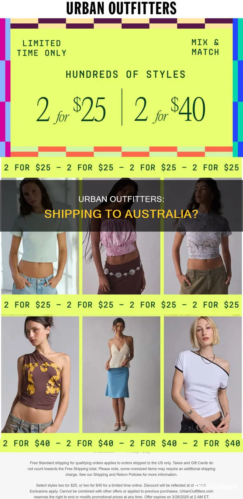 does urban outfitters ship to australia