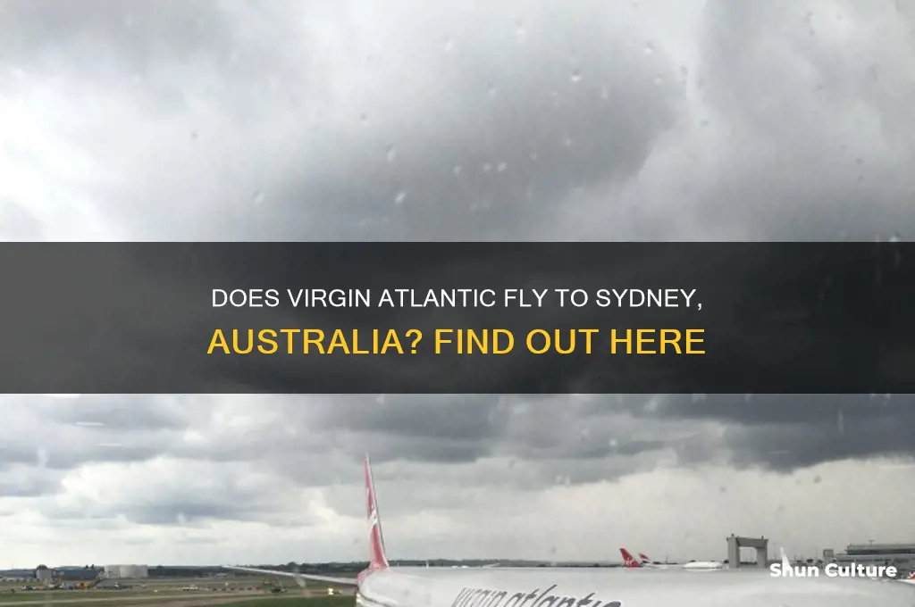 does virgin atlantic fly to sydney australia