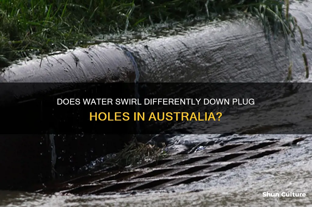does water go down plug hole other way australia
