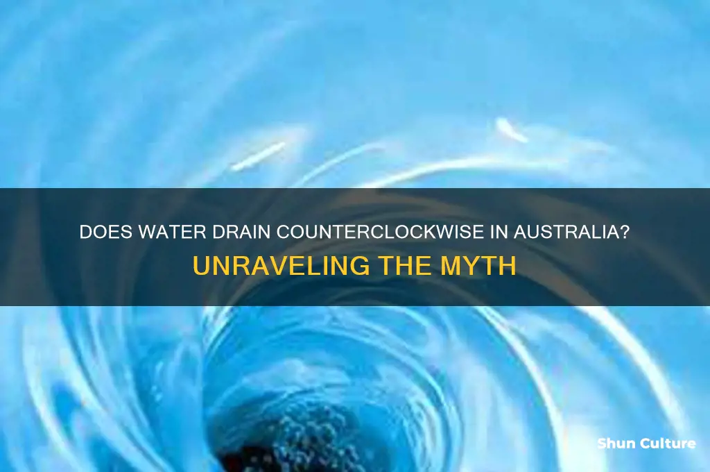 does water go down the drain counterclockwise in australia
