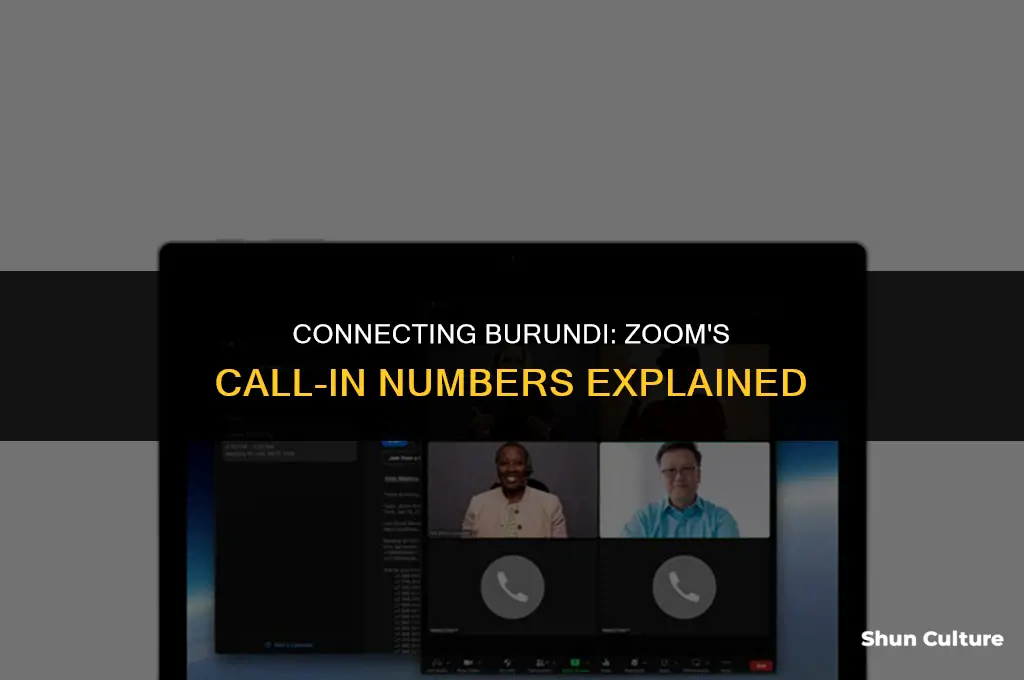does zoom have a call in number for burundi