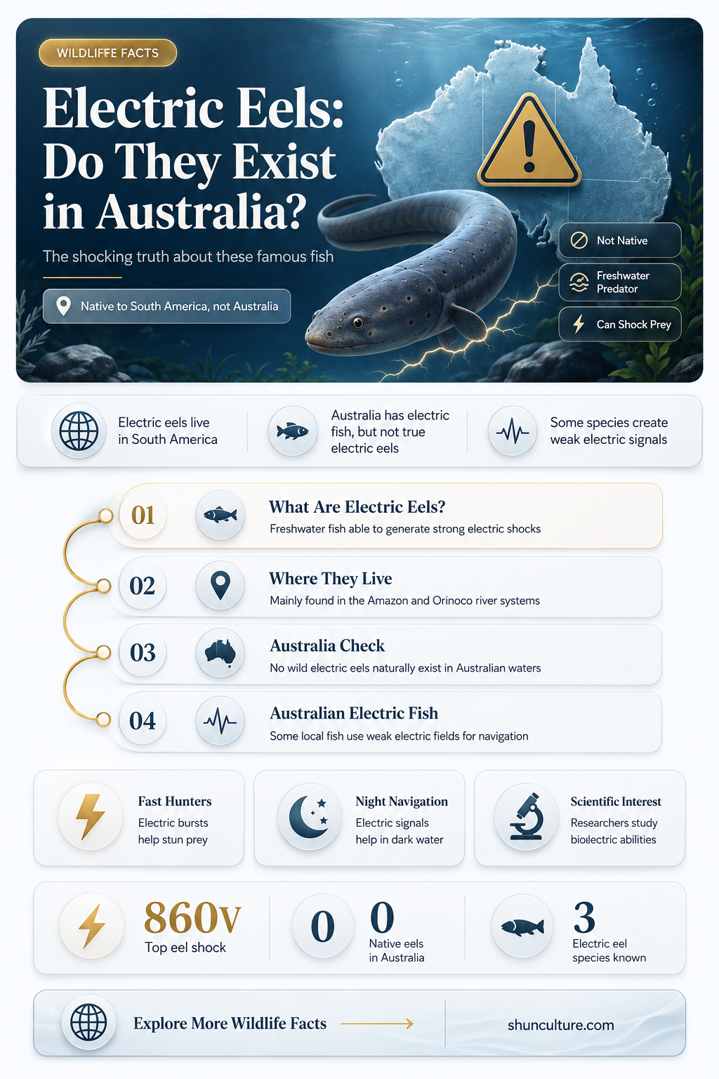 are electric eels found in australia