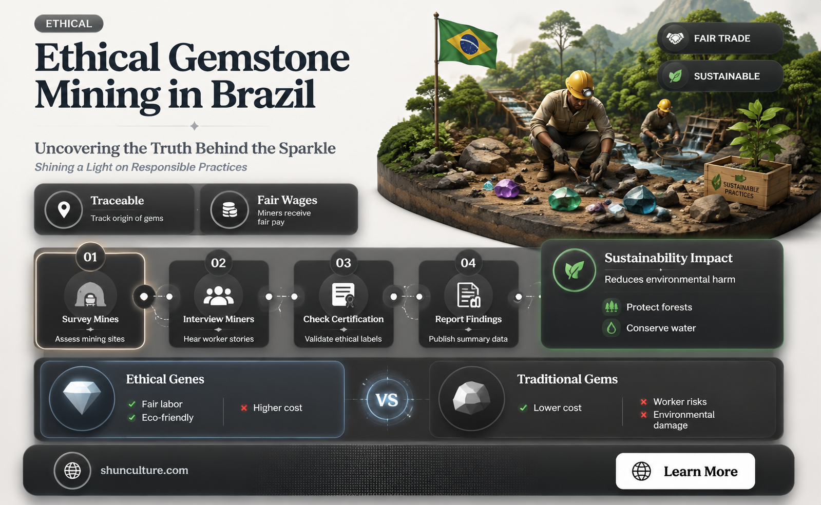 are gemstones in brazil ethically mined