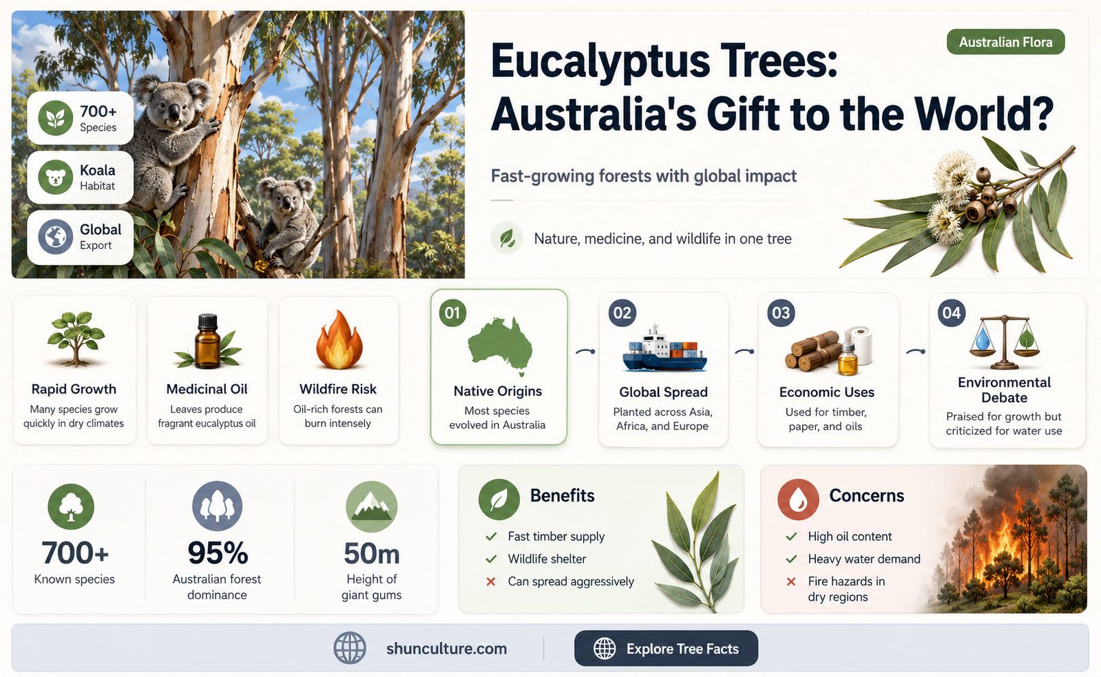 are eucalyptus trees only found in australia