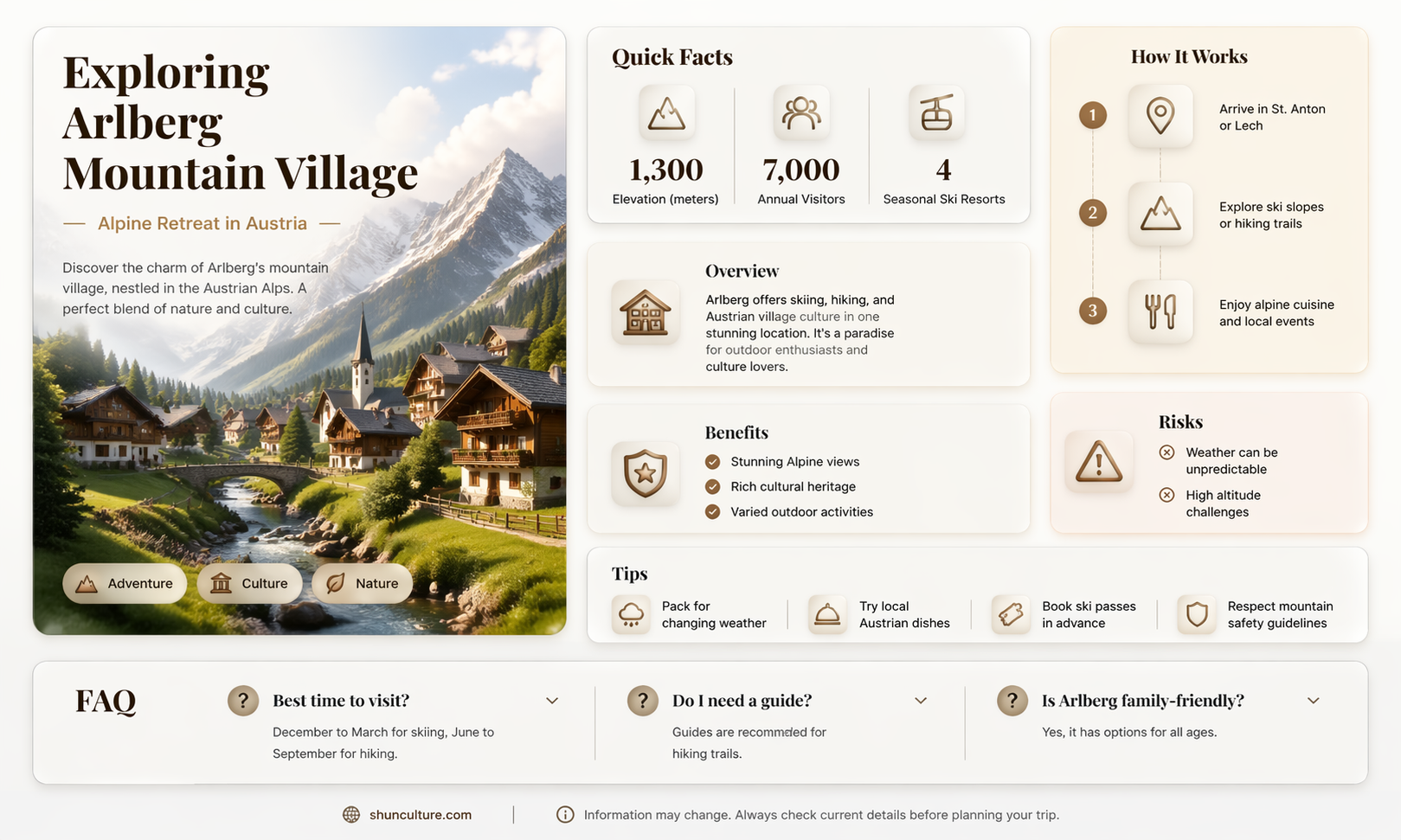 am arlberg mountain village in austria