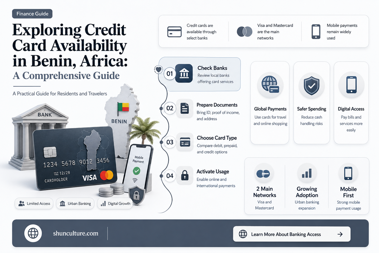 are credit cards issued in benin africa