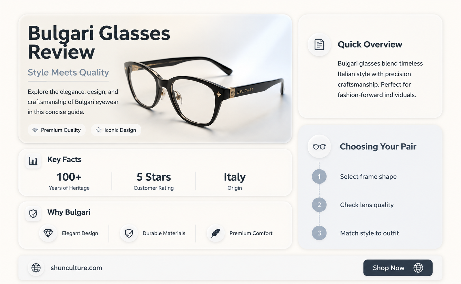 are bulgari glasses good