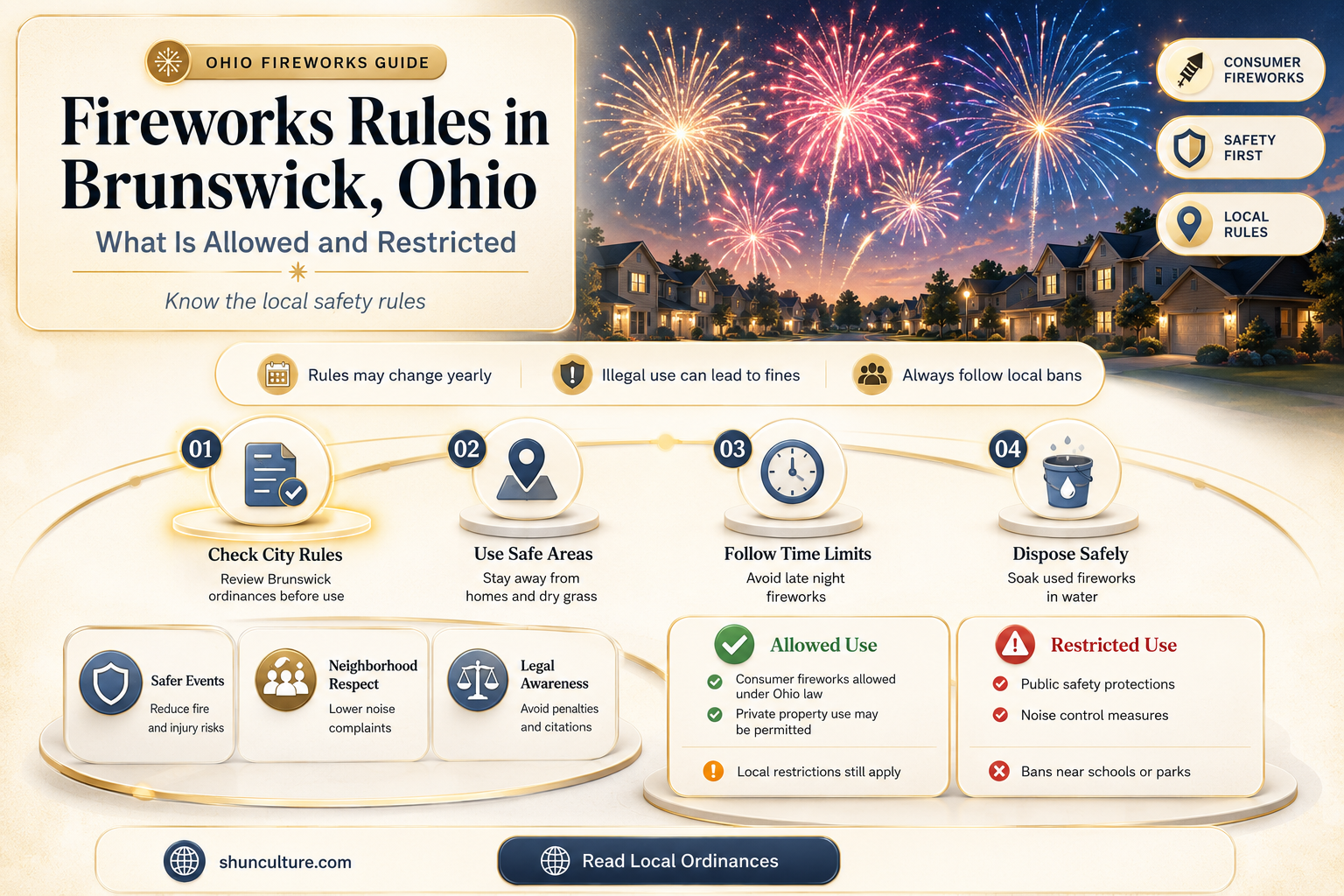 are fireworks legal in brunswick ohio