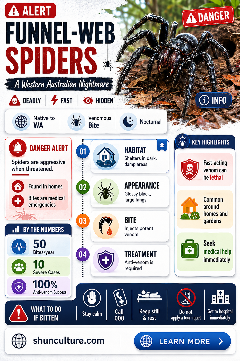 are funnel web spiders found in western australia