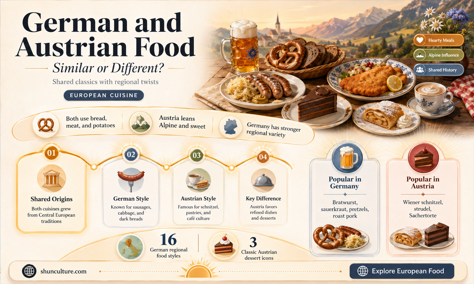 are german and austria food similiar