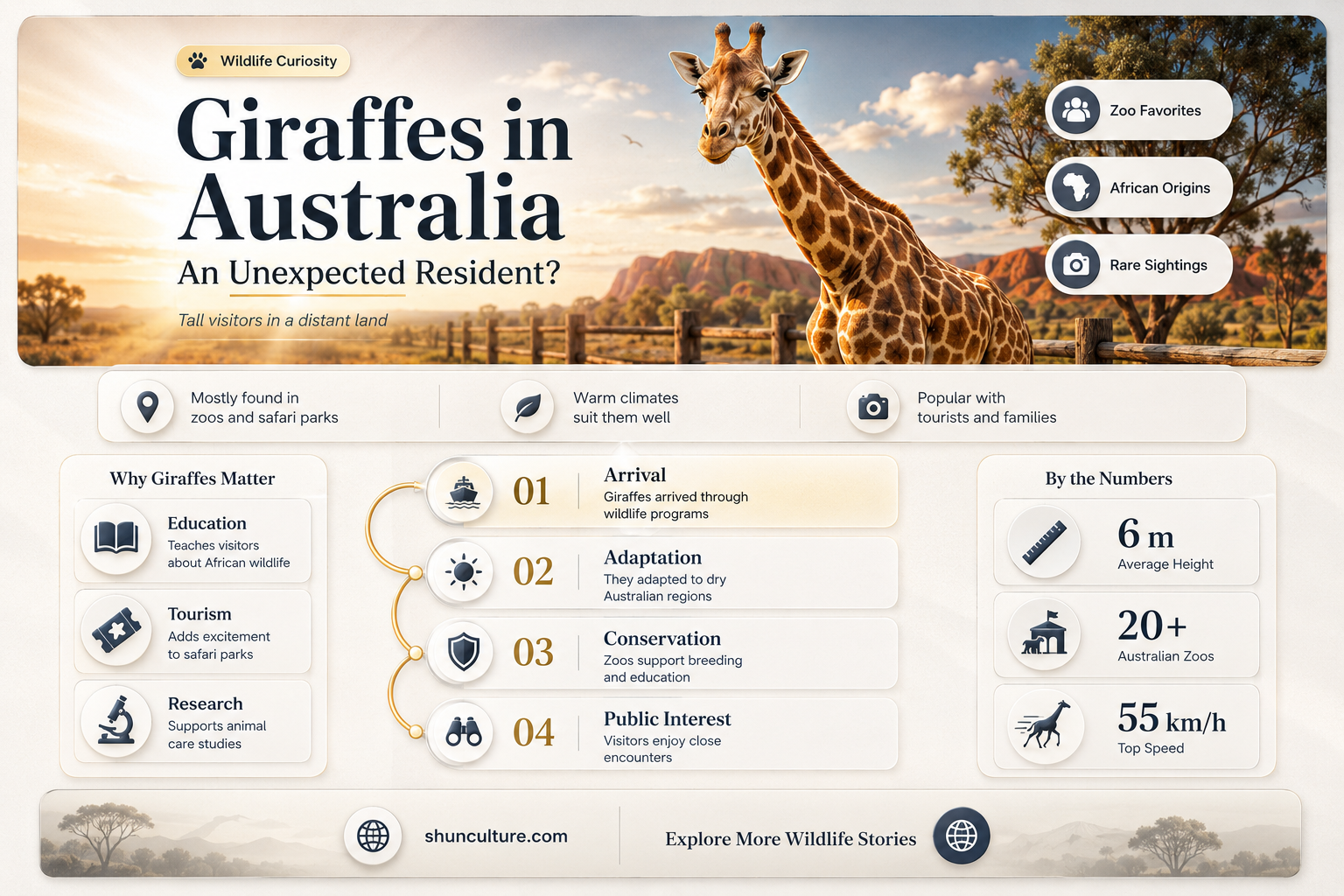 are giraffes found in australia