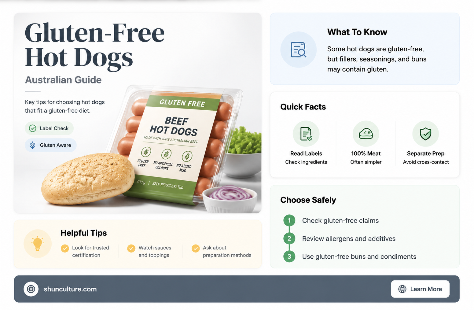 are hot dogs gluten free australia
