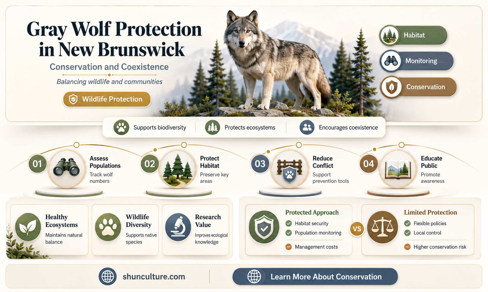 are gray wolves protected in new brunswick