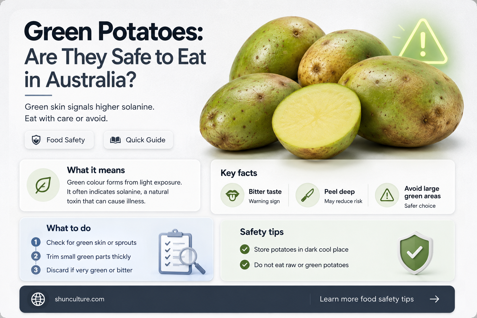 are green potatoes ok to eat australia