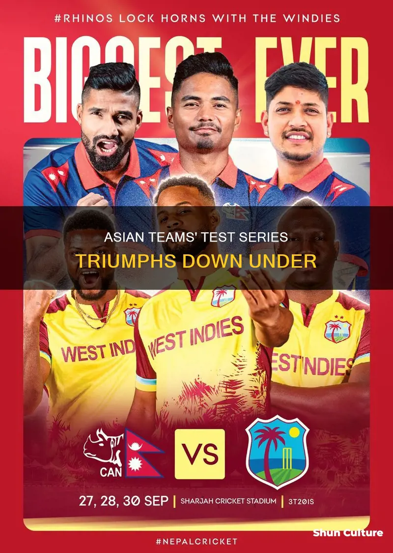 has any asian team won test series in australia