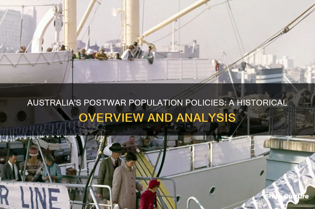 has australia had a population policy in postwar years